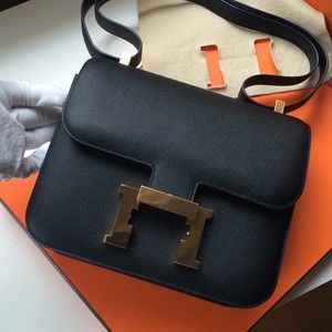 Hermes black 24" Constance